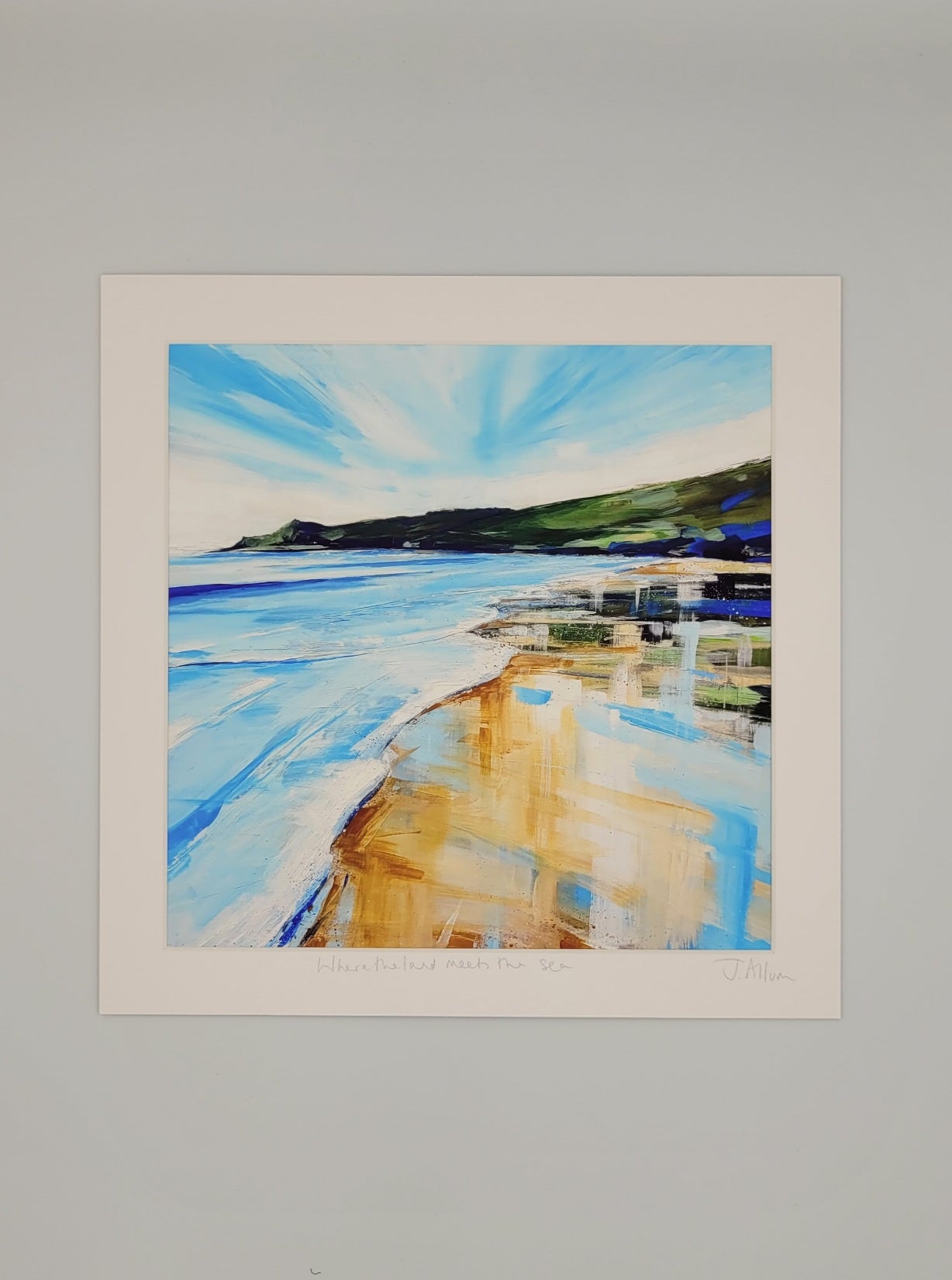 Where the Land meets the Sea. Art Print by Jo Allum