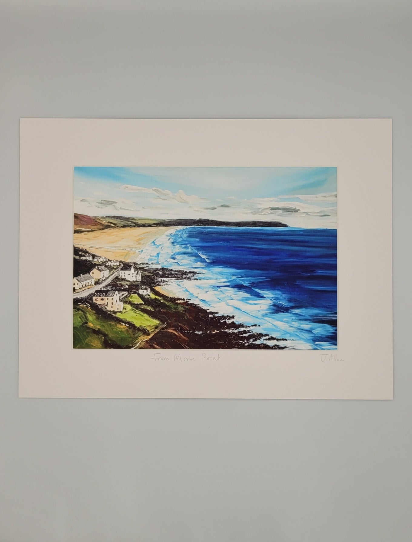 From Morte Point. Art print by Jo Allum