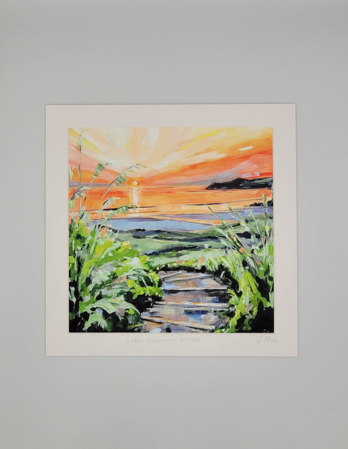 Late Summer Sunset. Art Print by Jo Allum