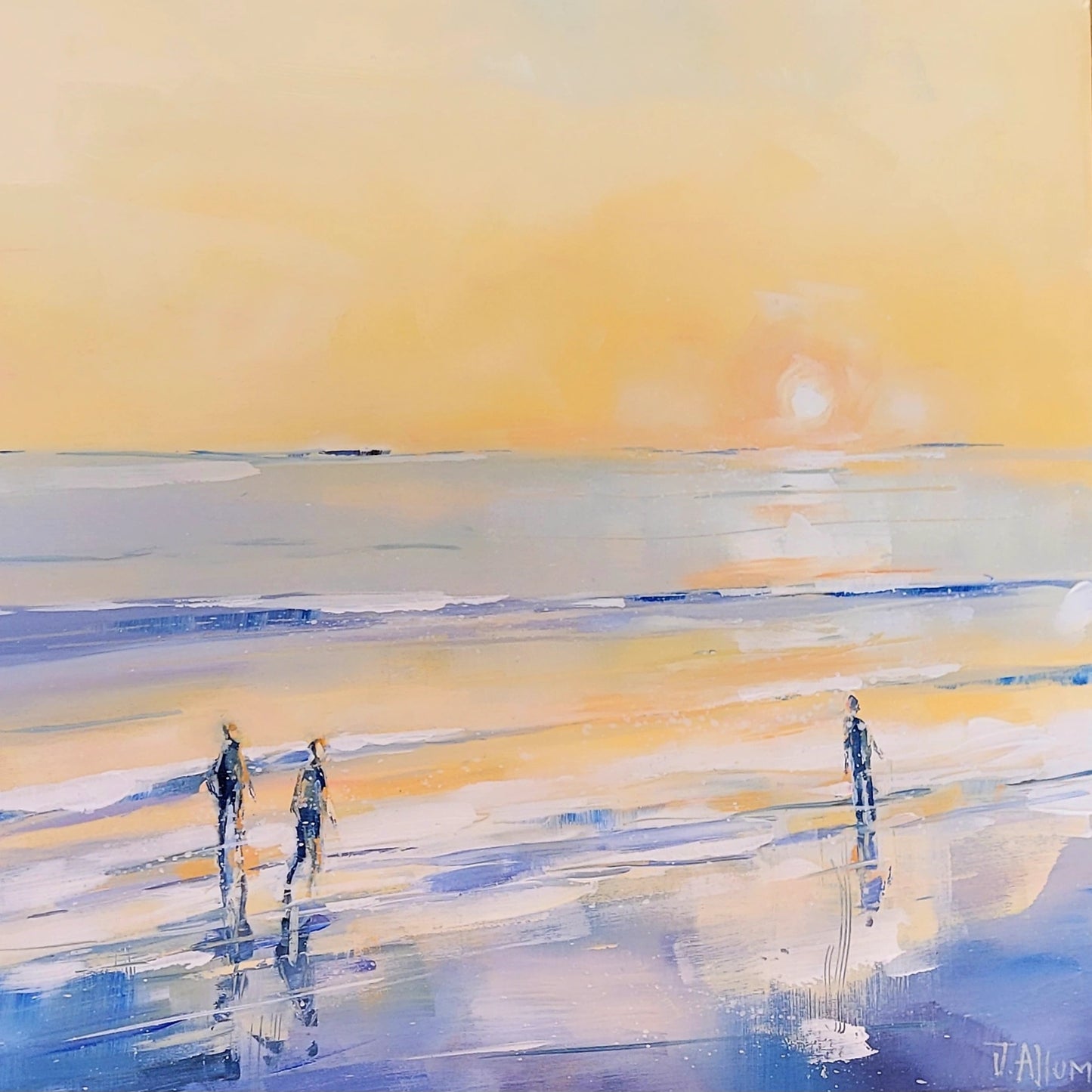 Sunset Stroll I. Original painting by Jo Allum